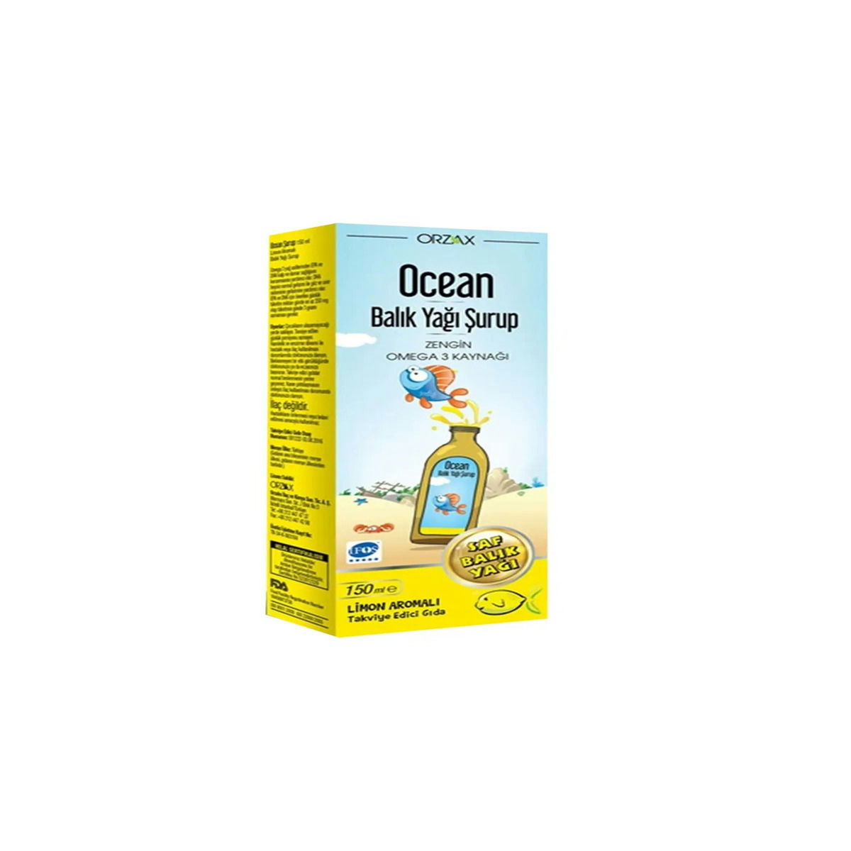 OCEAN BALIK YAGI SURUP LIMONLU 150 ml şişe