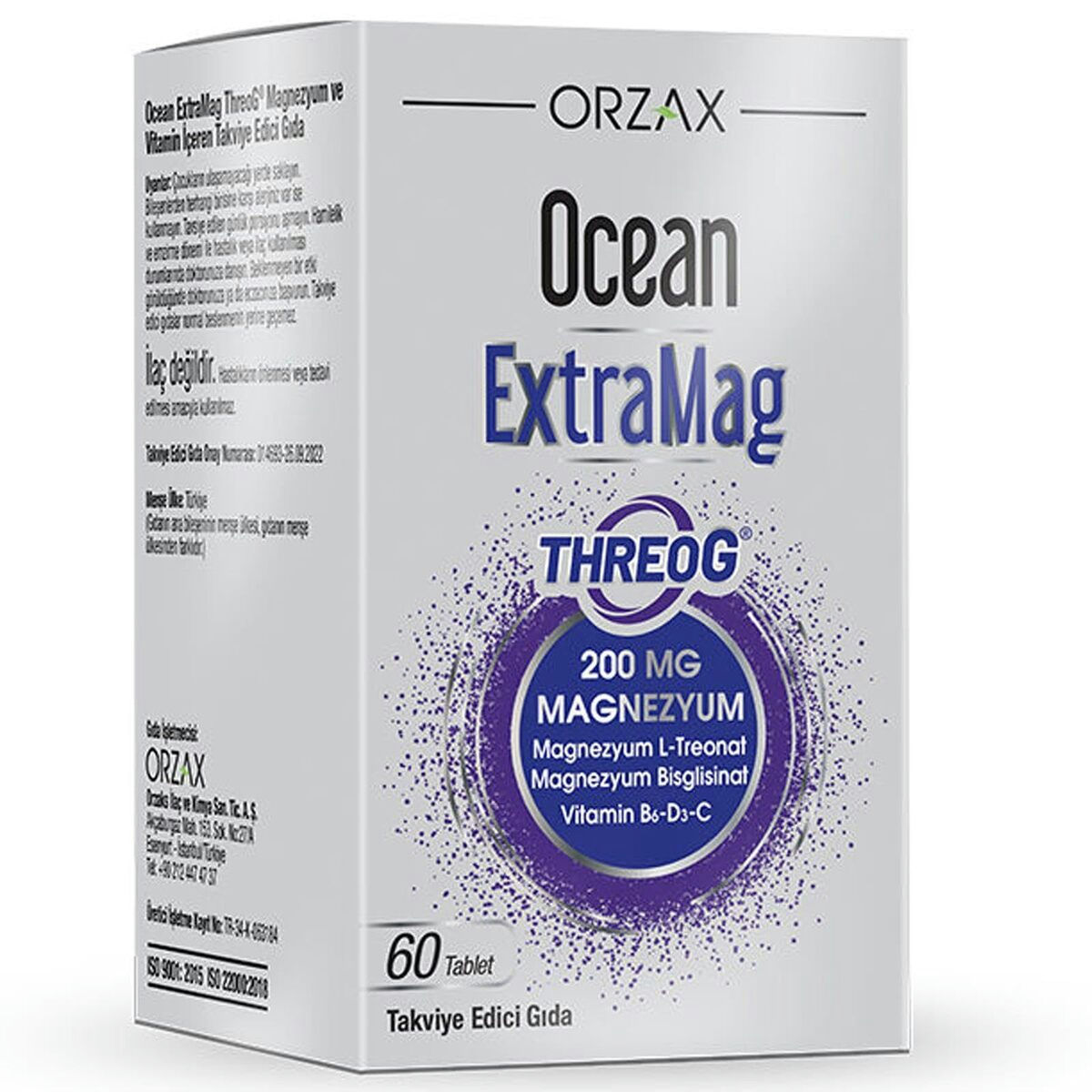 OCEAN EXTRAMAG THREOG TABLET 200 mg 60 tablet