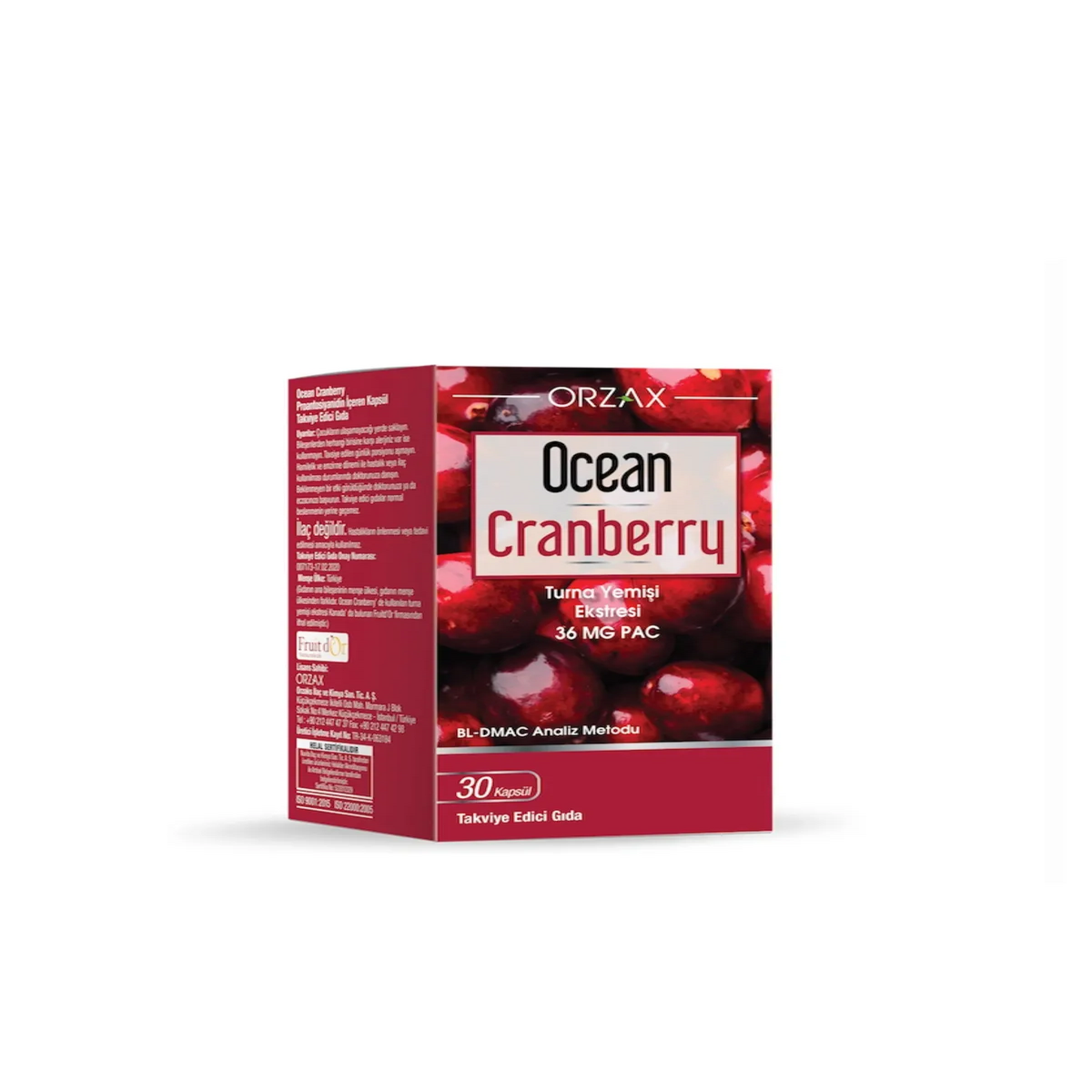 OCEAN CRANBERRY TAKVIYE EDICI GIDA 30 tablet