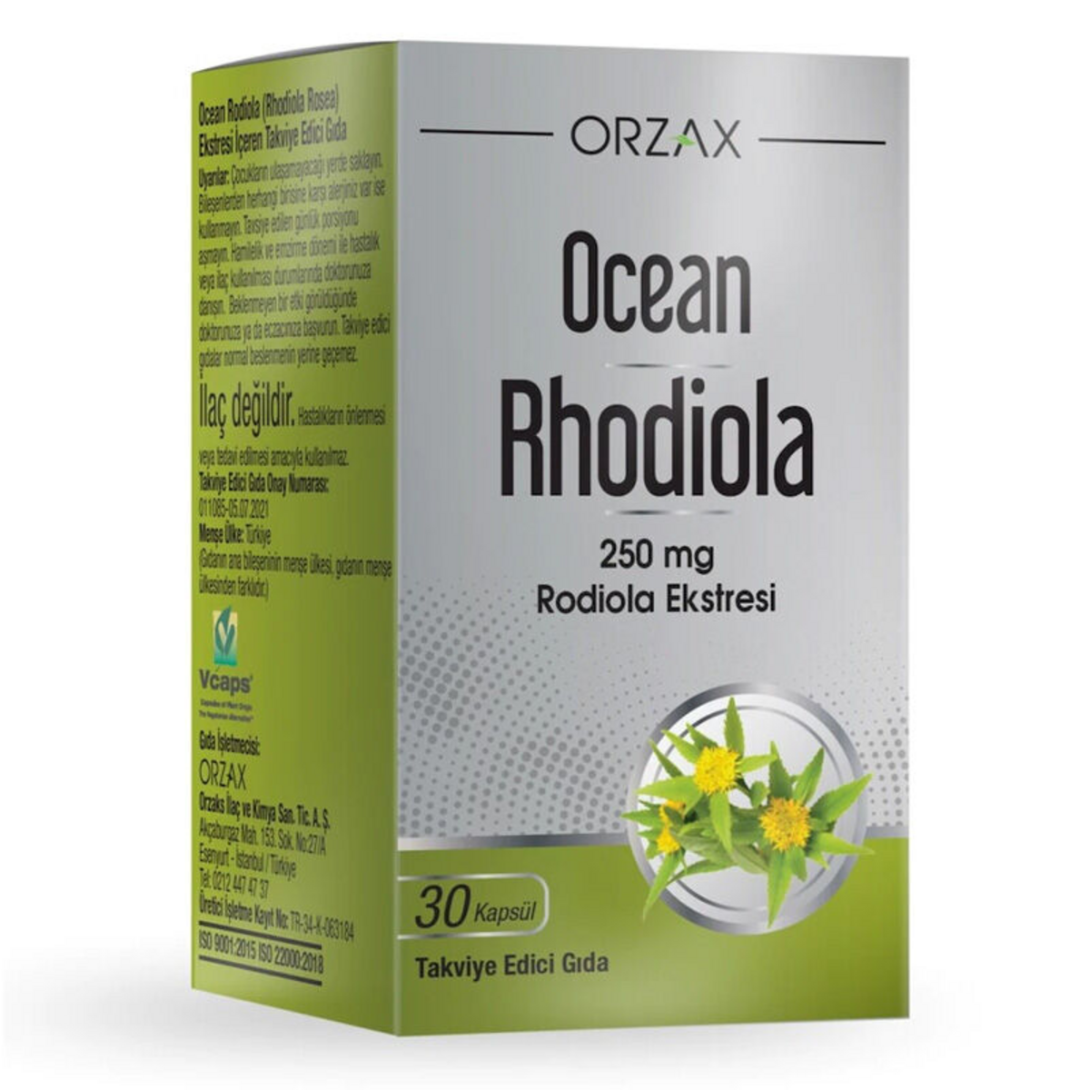 OCEAN RHODIOLA EKSTRESI ICEREN TAKVIYE EDICI GIDA 250 mg 30 kapsül