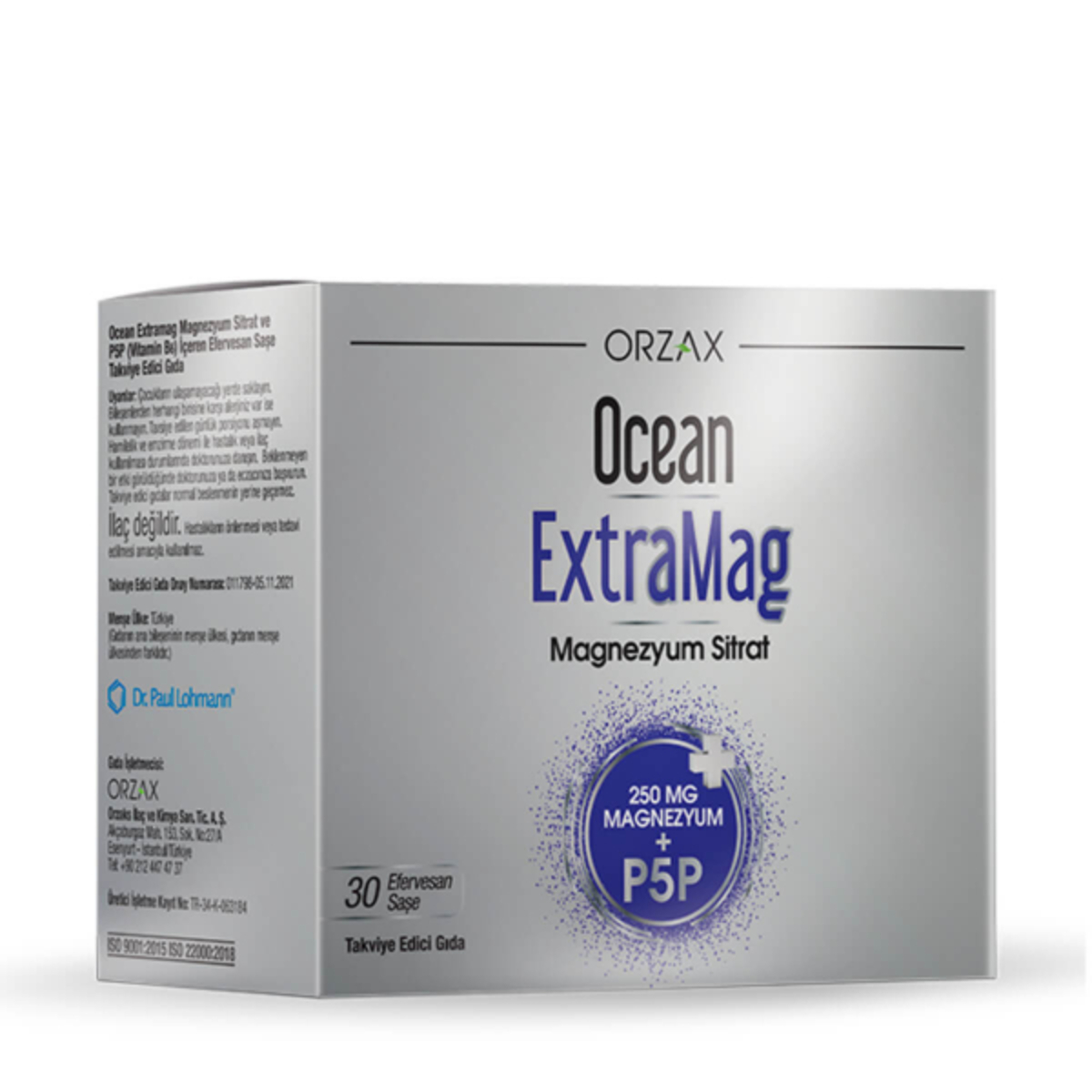 OCEAN EXTRAMAG P-5-P + MAGNEZYUM ICEREN TAKVIYE EDICI GIDA 30 saşe