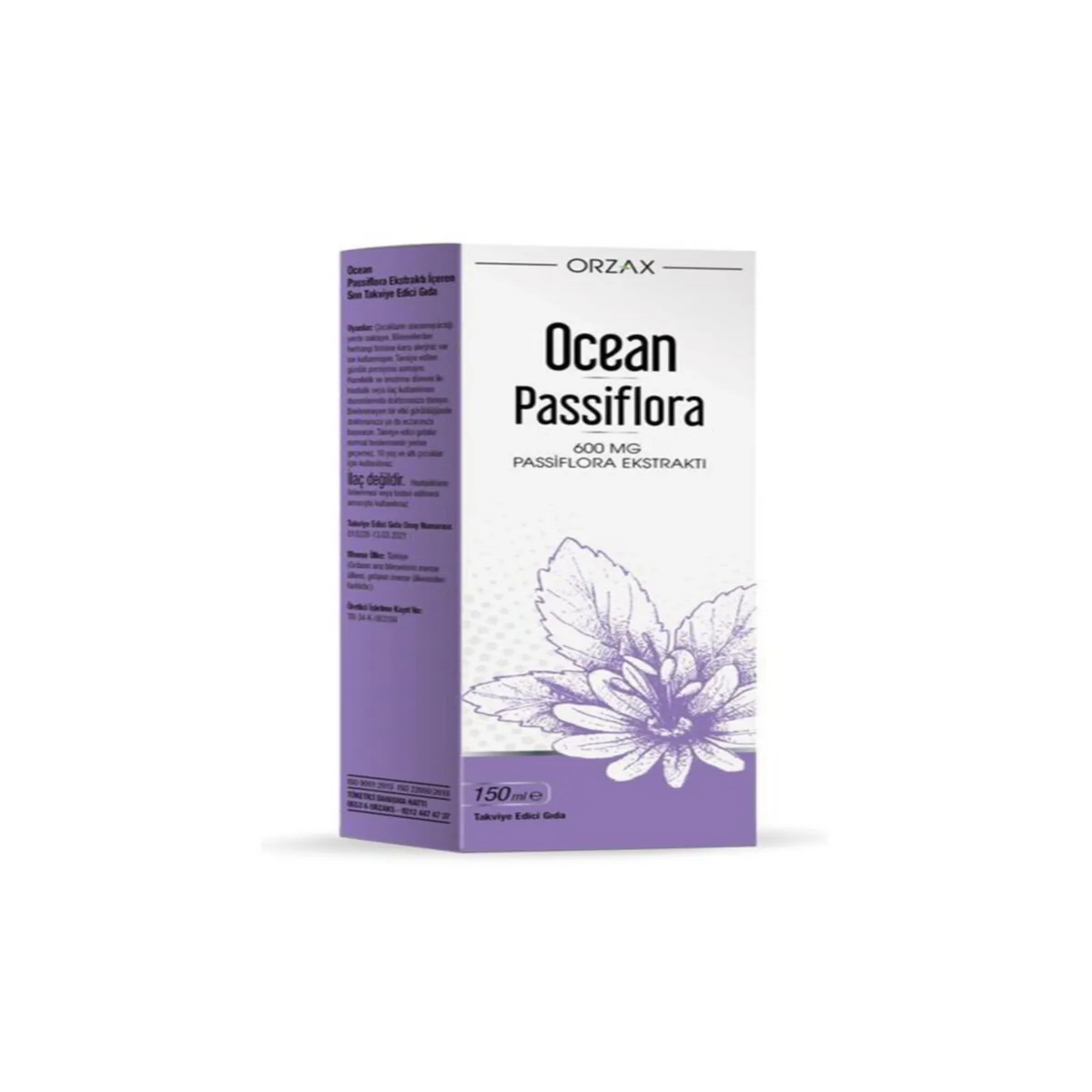 OCEAN PASSIFLORA EKSTRAKTI ICEREN TAKVIYE EDICI GIDA 600 mg 150 ml şişe