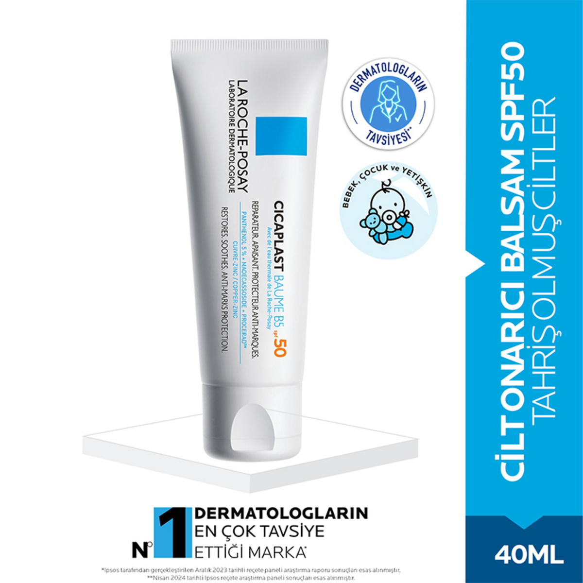 La Roche Posay Cicaplast Balm B5+ Onarıcı Bakım Kremi Tahriş Olmuş Ciltler 40ml