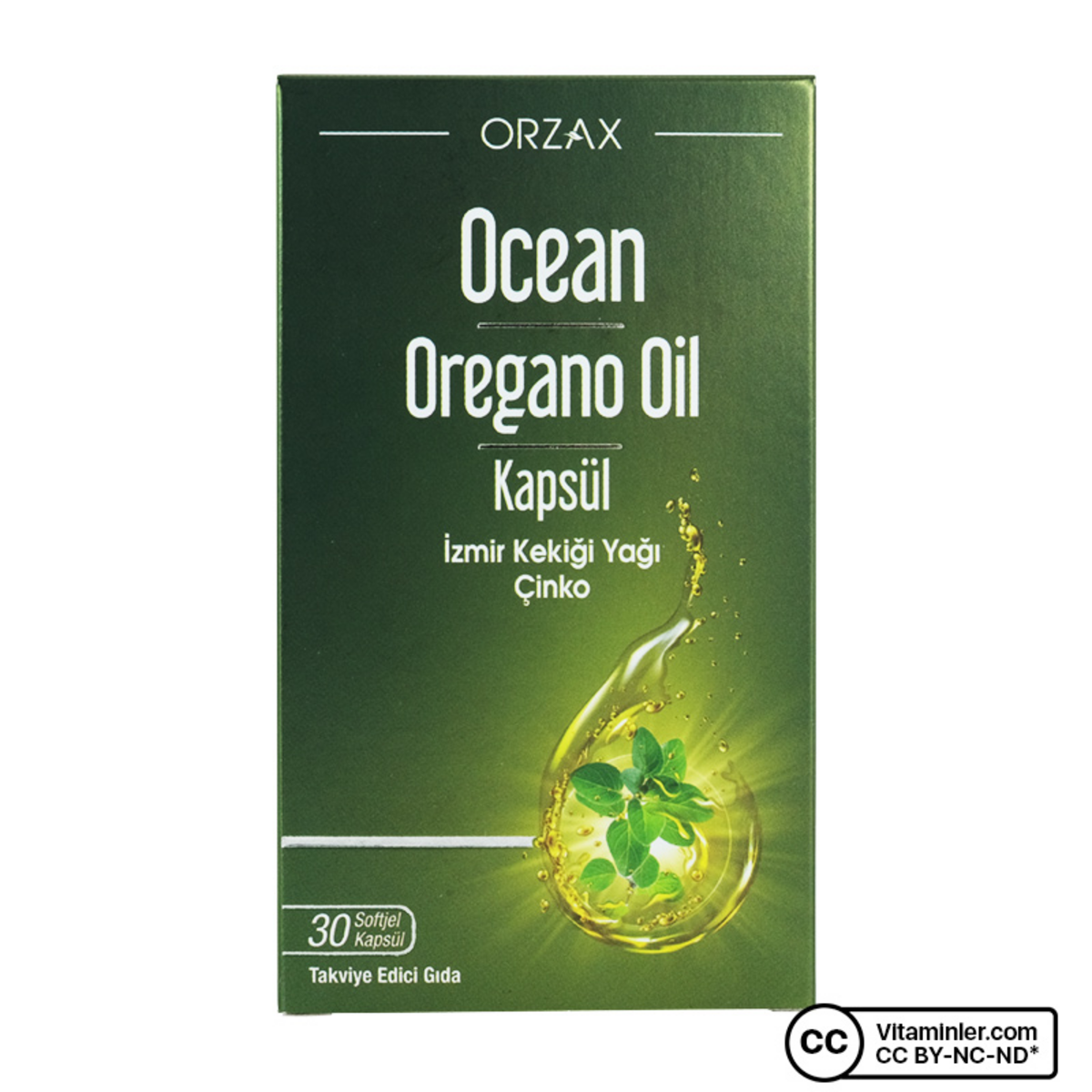 OCEAN OREGANO OIL IZMIR KEKIK YAGI, CINKO ICEREN TAKVIYE EDICI GIDA 30 kapsül