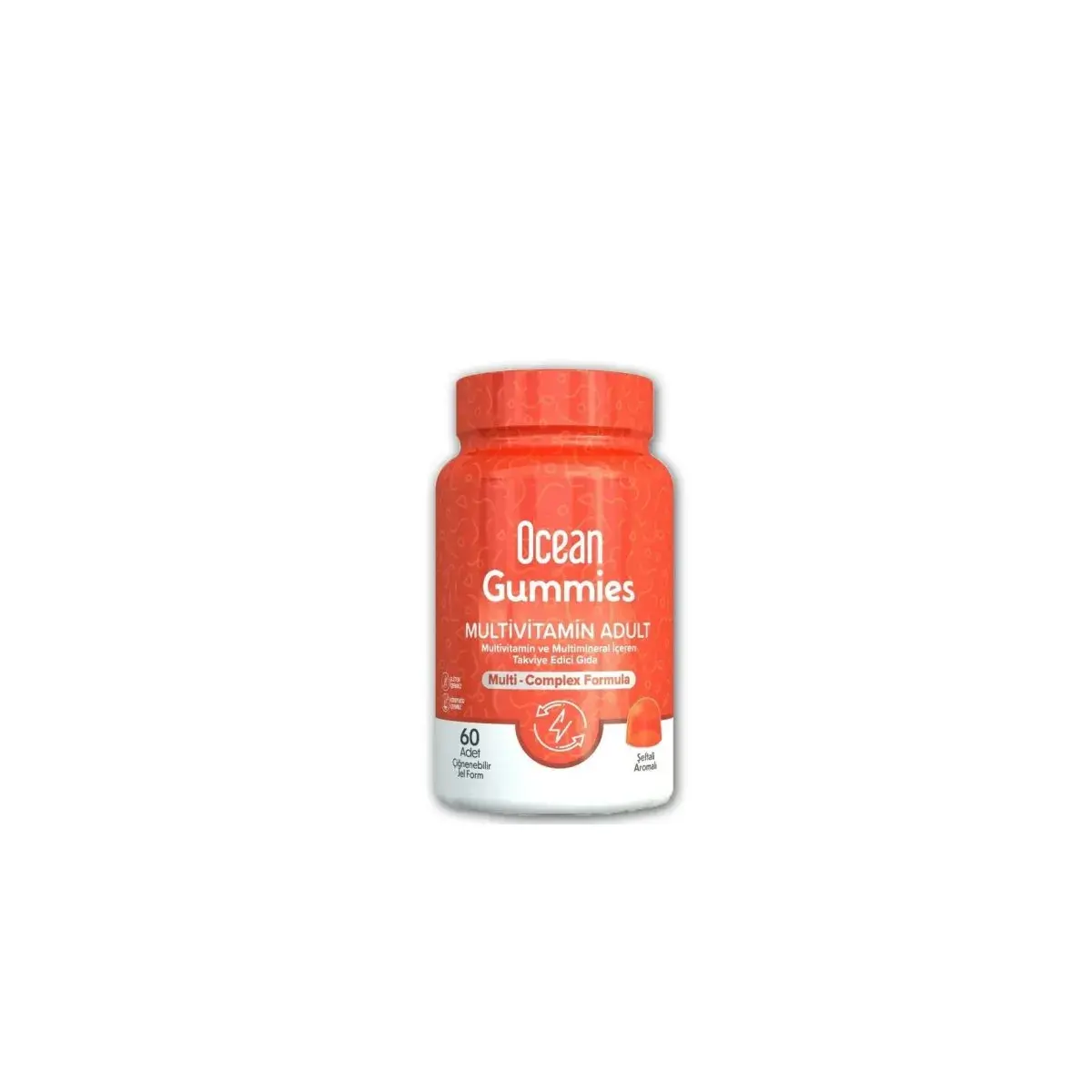 OCEAN GUMMIES MULTIVITAMIN ADULT TAKVIYE EDICI GIDA CIGNENEBILIR JEL 60 kapsül