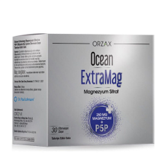 OCEAN EXTRAMAG MAGNEZYUM SITRAT ICEREN EFERVESAN SASE TAKVIYE EDICI GIDA 250 mg 30 saşe