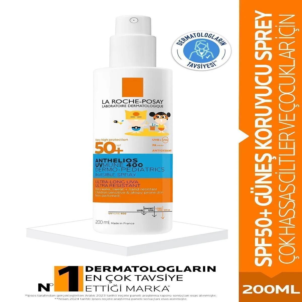 La Roche Posay Anthelios Dermo Pediatrics Spray SPF 50+ Çocuk Güneş Koruyucu Sprey 200ml