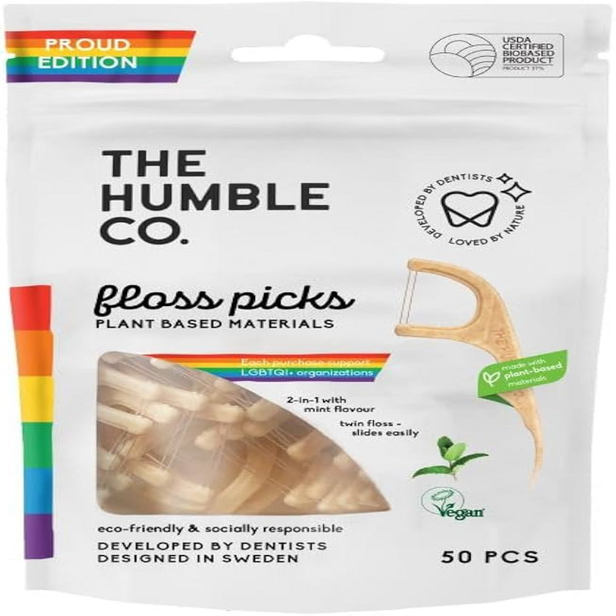 Humble Floss Picks Kürdan Diş İpi 50 Adet