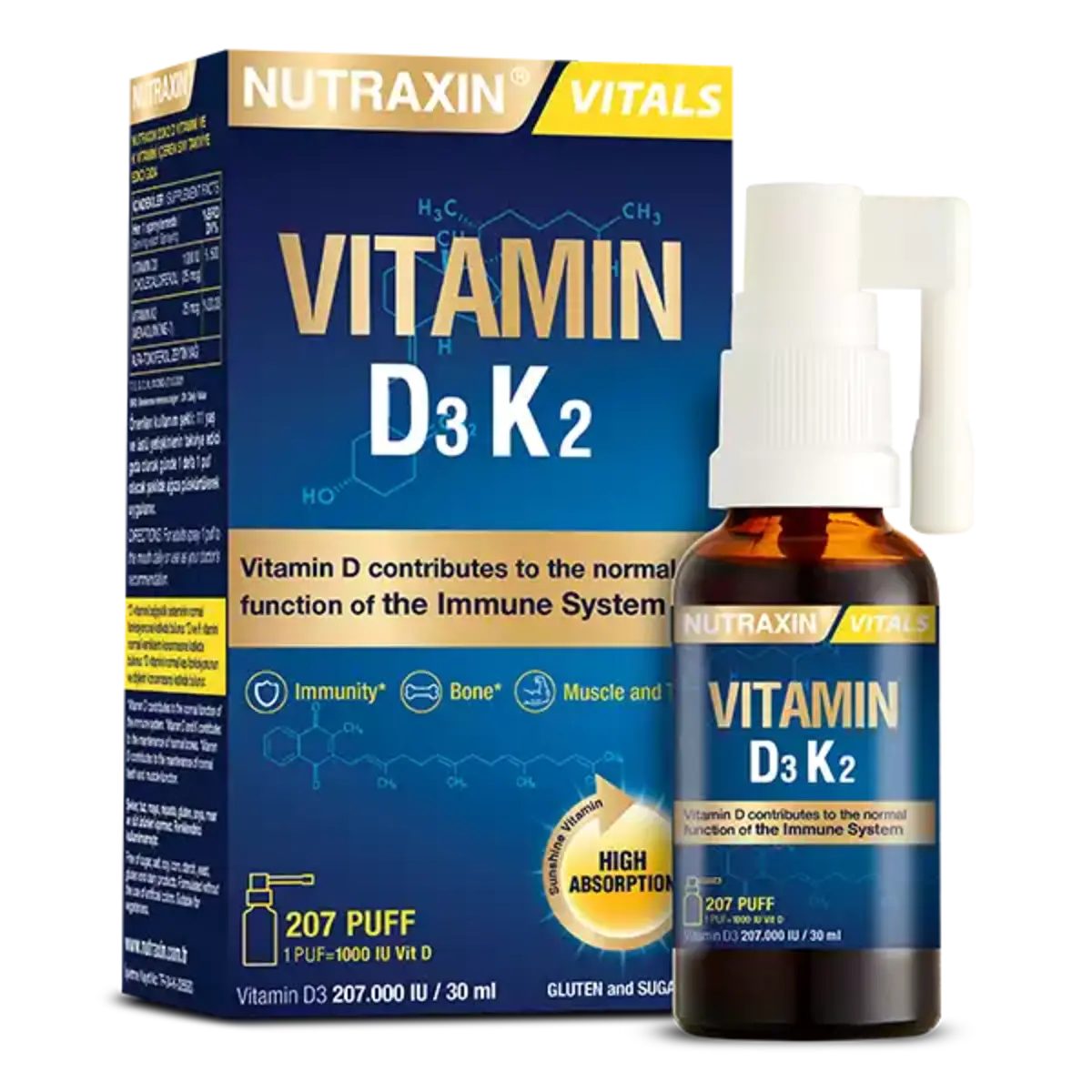 NUTRAXIN D3K2 VITAMIN 30 ml şişe