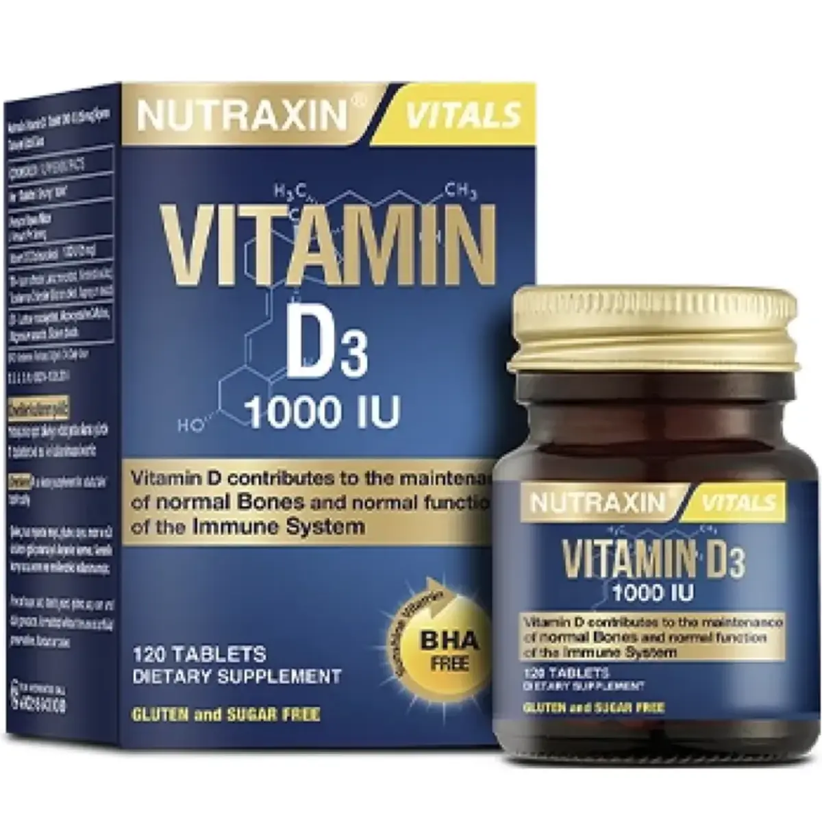 NUTRAXIN VITAMIN D3 TABLET 1000 IU 120 tablet