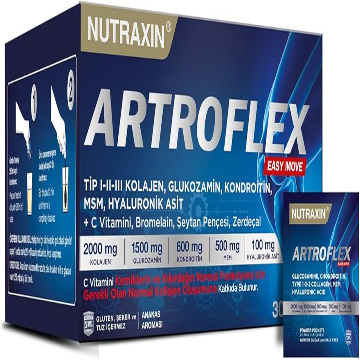 NUTRAXIN ARTROFLEX TAKVIYE EDICI GIDA 30 saşe