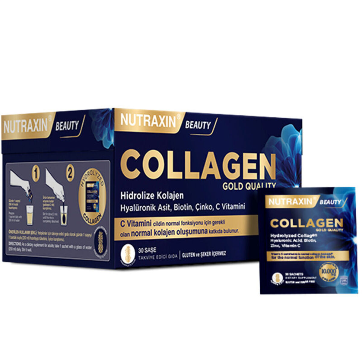 NUTRAXIN COLLAGEN TAKVIYE EDICI GIDA SASE 60 saşe