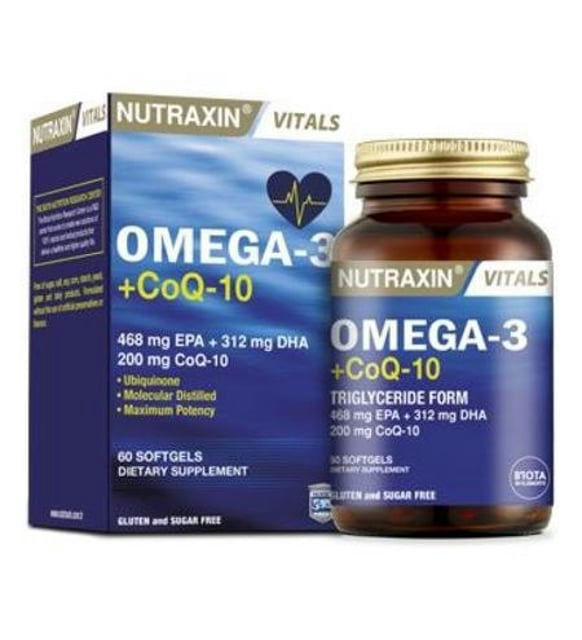 NUTRAXIN OMEGA 3+COQ-10 YUMUSAK KAPSUL 60 kapsül