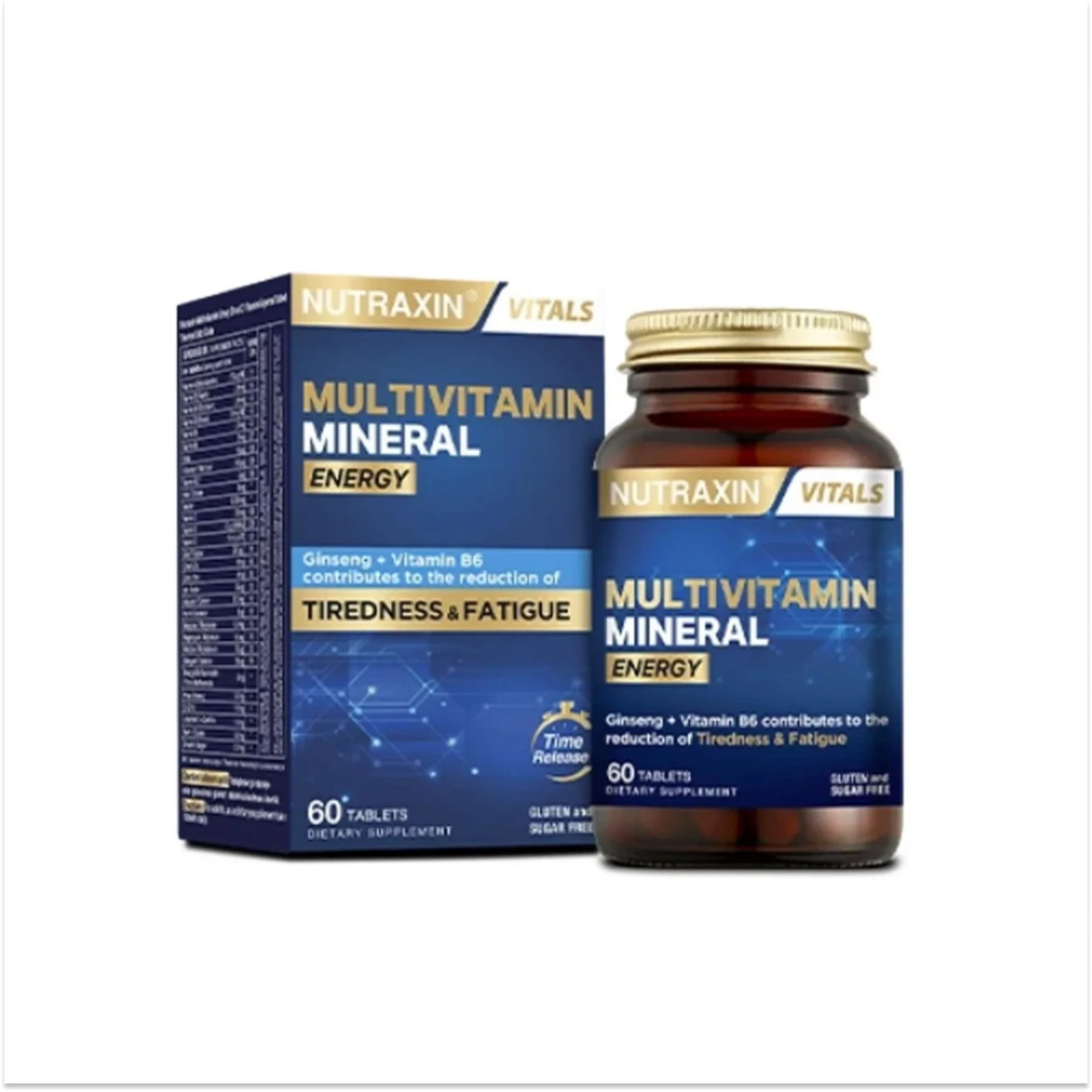 NUTRAXIN MULTIVITAMIN MINERAL ENERGY TAKVIYE EDICI GIDA TABLET 60 tablet