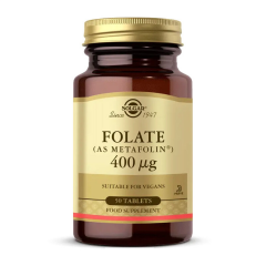 SOLGAR FOLATE (METAFOLIN) TABLET 400 mg 50 tablet