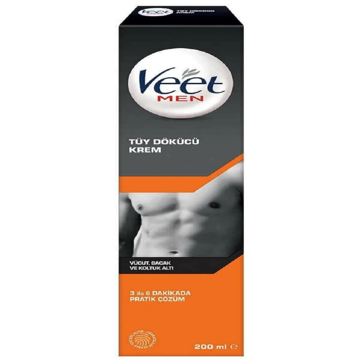 VEET MEN GOGUS, SIRT, BACAK VE KOLTUK ALTI NORMAL CILTLER ICIN TUY DOKUCU KREM 200 ml tüp