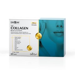 DAY2DAY THE COLLAGEN BEAUTY ELASTIN HIDROLIZE ELASTIN, KOLLAJEN PEPTITLERI VE VITAMIN KOMPLEKS ICEREN TAKVIYE EDICI GIDA 500 mg 30 tablet